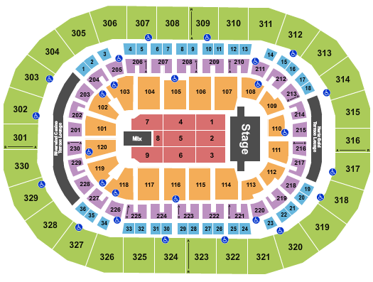 Paycom Center Trans-Siberian Orchestra Seating Chart